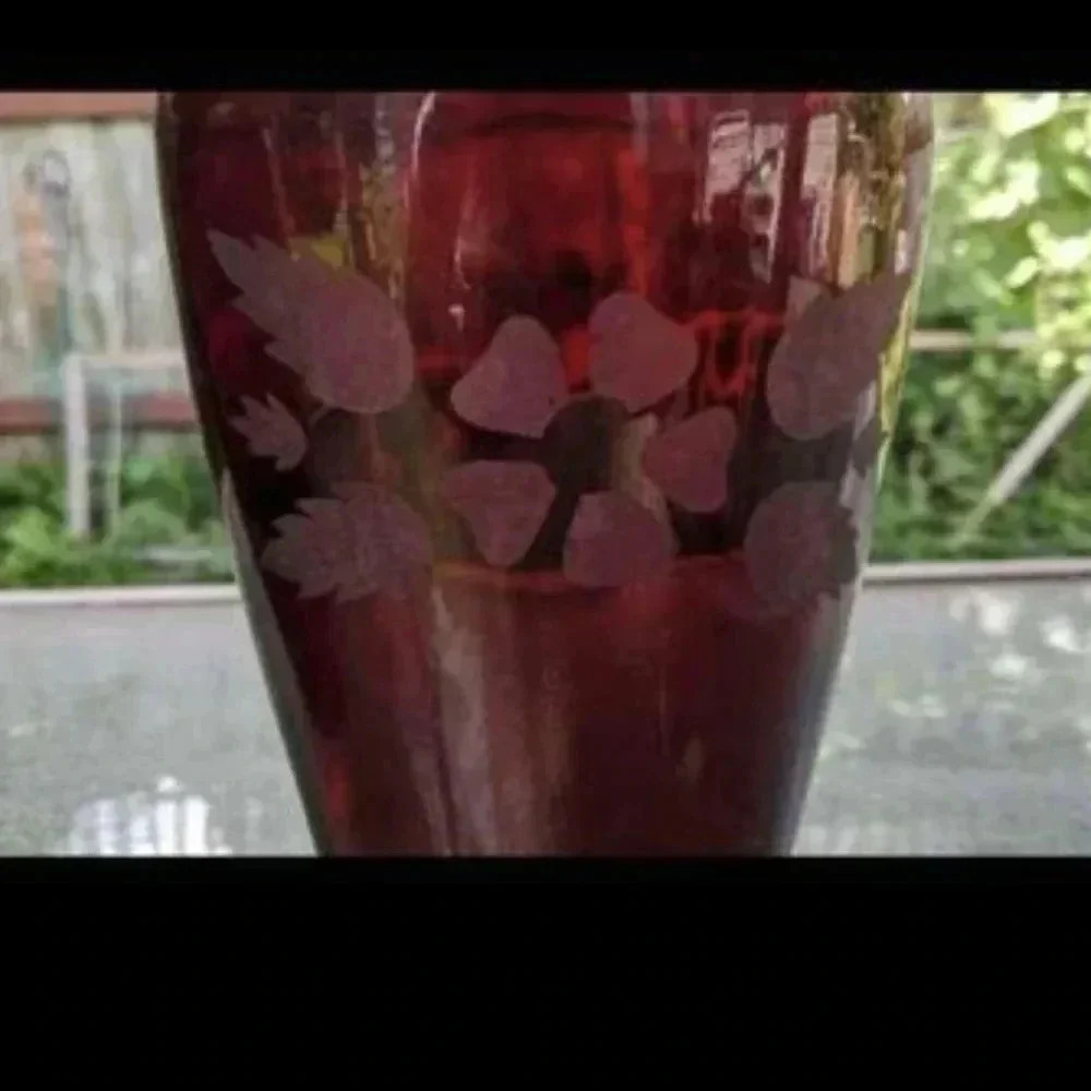 Ruby  Red Vase - Picture 3 of 9